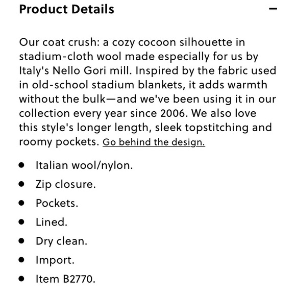 COPY - J. Crew stadium-cloth cocoon coat tan size 0 - Picture 3 of 3